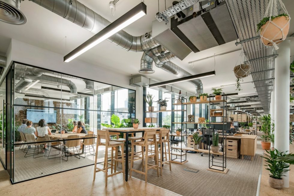 深圳福田京地大廈380平方米田園風格辦公室裝修案例吧臺休閑區 深圳福田京地大廈380平方米田園風格辦公室裝修案例吧臺休閑區