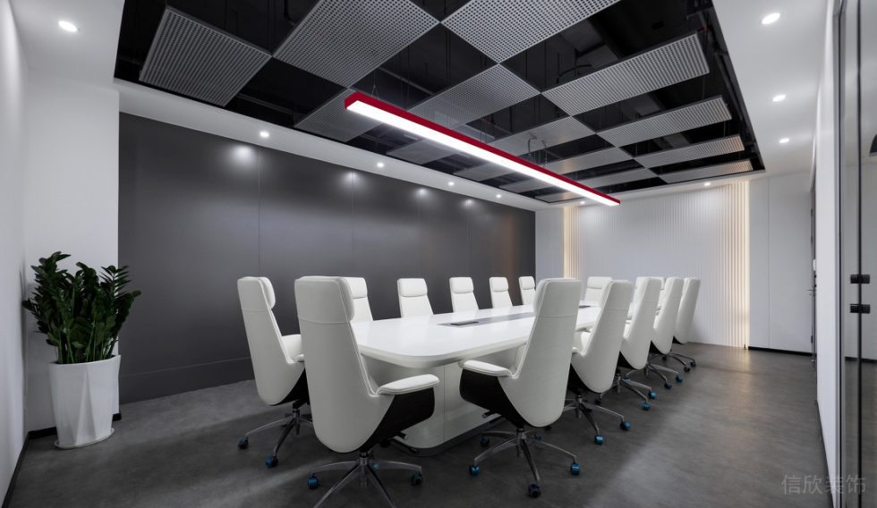 深圳龍華壹成環(huán)智中心1500平方米現(xiàn)代簡約風(fēng)格辦公室裝修案例會議室