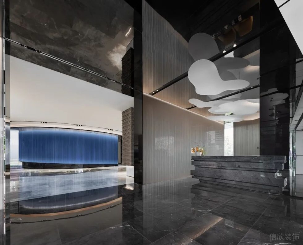 深圳南山康佳研發(fā)大廈1000平方米現(xiàn)代風(fēng)格辦公室裝修案例前臺(tái)接待區(qū) 深圳南山康佳研發(fā)大廈1000平方米現(xiàn)代風(fēng)格辦公室裝修案例前臺(tái)接待區(qū)