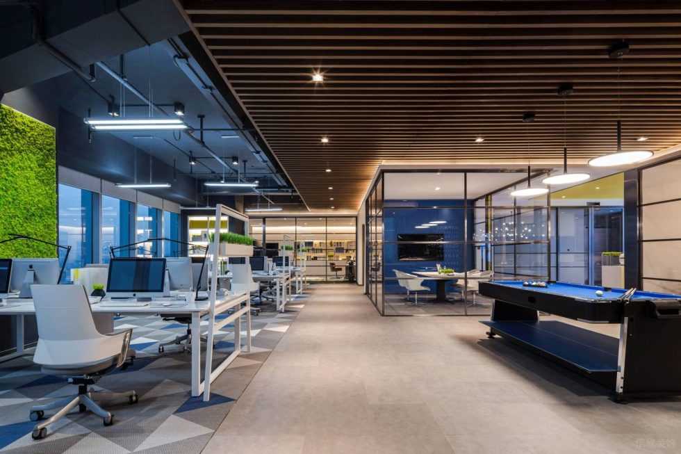 深圳南山香江金融中心300平方米現代工業風公司裝修案例桌球娛樂區 深圳南山香江金融中心300平方米現代工業風公司裝修案例桌球娛樂區