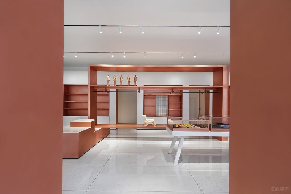 深圳市寶安區(qū)西鄉(xiāng)現(xiàn)代風(fēng)品牌胤一紅幫服裝店中島高展柜裝修設(shè)計(jì)效果圖 深圳市寶安區(qū)西鄉(xiāng)現(xiàn)代風(fēng)品牌胤一紅幫服裝店中島高展柜裝修設(shè)計(jì)效果圖