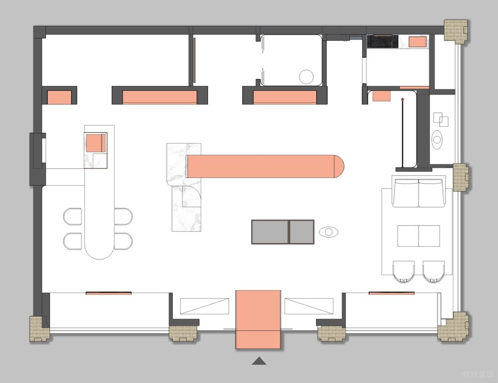 深圳市寶安區(qū)西鄉(xiāng)現(xiàn)代風(fēng)品牌胤一紅幫服裝店裝修設(shè)計(jì)平面圖 深圳市寶安區(qū)西鄉(xiāng)現(xiàn)代風(fēng)品牌胤一紅幫服裝店裝修設(shè)計(jì)平面圖