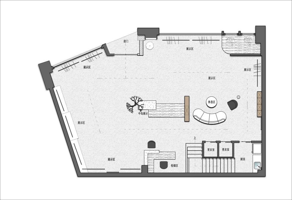 深圳市龍崗區橫崗現代風女裝店pin Xi「暗香 女裝」裝修設計平面圖 深圳市龍崗區橫崗現代風女裝店pin Xi「暗香 女裝」裝修設計平面圖