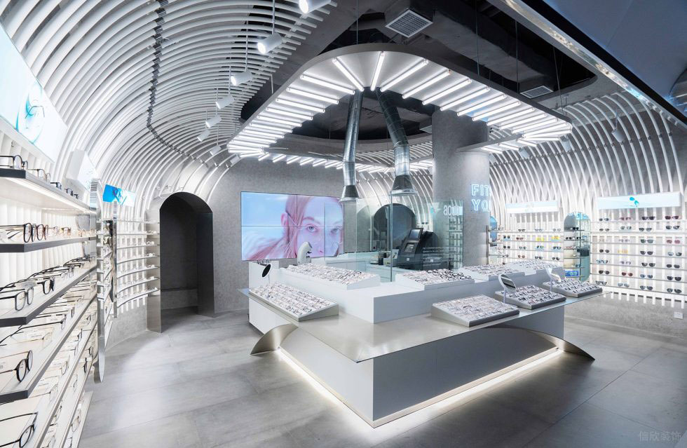 深圳市龍崗區中心城現代風aojo眼鏡店展臺展柜裝修設計效果圖 深圳市龍崗區中心城現代風aojo眼鏡店展臺展柜裝修設計效果圖