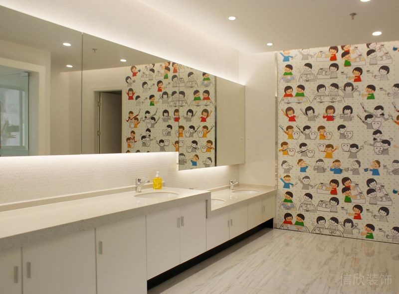 昆明薇思口腔牙科診所洗手臺裝修設(shè)計