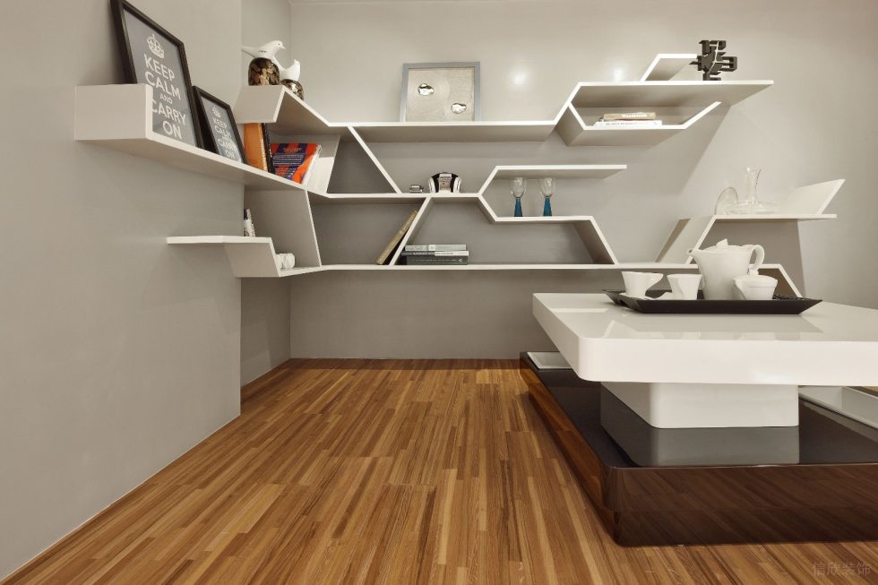 深圳寶安稻興環(huán)球科創(chuàng)中心350平方米現(xiàn)代主義科幻風loft辦公室裝修案例二層經(jīng)理辦公室品茶區(qū)