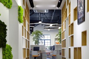 深圳寶安廣興源互聯(lián)網(wǎng)創(chuàng)意園600平方米北歐田園風(fēng)寫字樓裝修案例過道