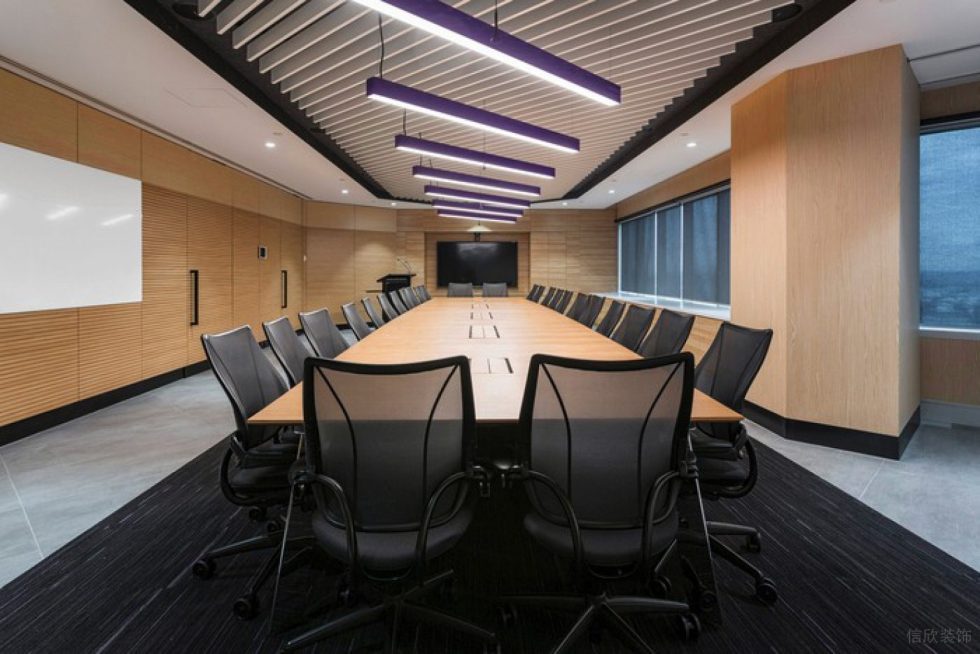 深圳寶安宏發中心大廈700平方米簡約主義原木色自然風辦公室裝修案例會議室