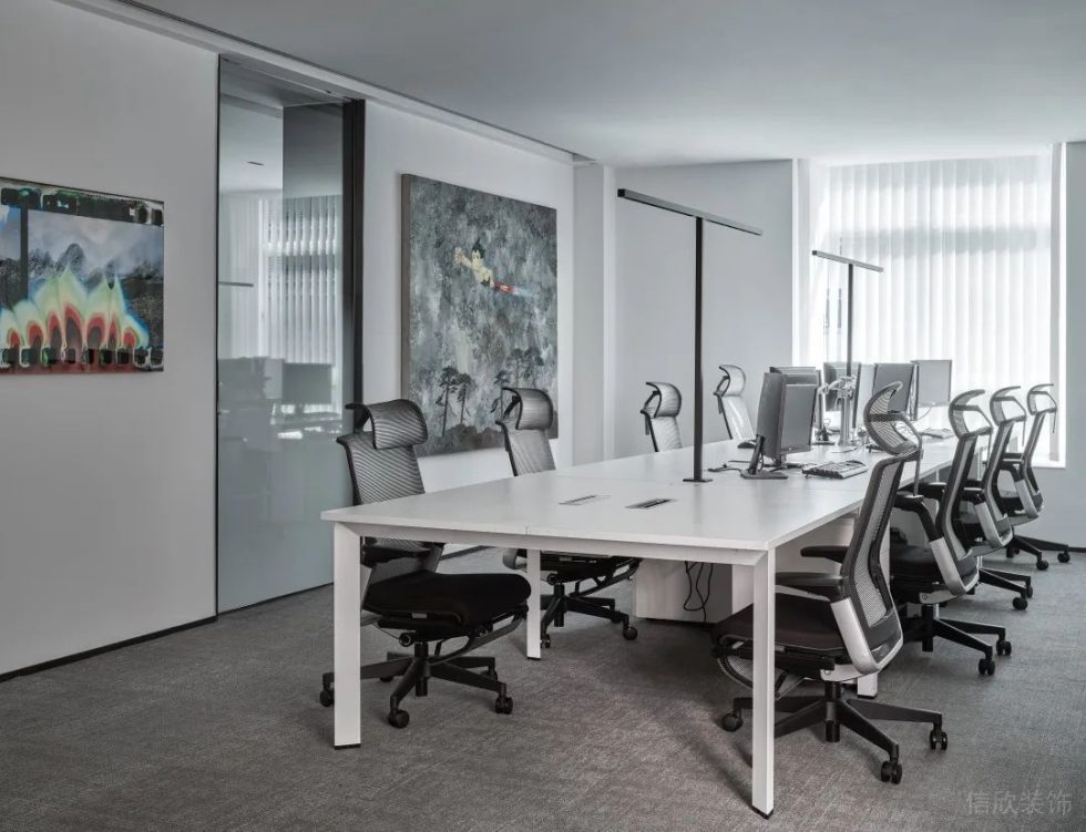 深圳寶安萬(wàn)庭大廈2000平方米現(xiàn)代主義簡(jiǎn)約風(fēng)辦公室裝修案例部門(mén)辦公區(qū)