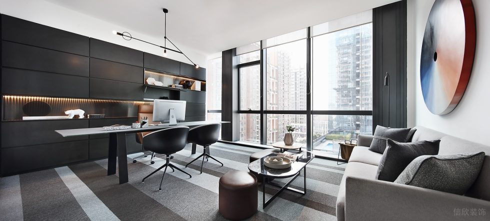 深圳南山閩泰大廈150平方米黑白灰現(xiàn)代簡約風(fēng)辦公室裝修案例董事長辦公室 深圳南山閩泰大廈150平方米黑白灰現(xiàn)代簡約風(fēng)辦公室裝修案例董事長辦公室