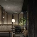 深圳羅湖簡雅日料餐廳吊頂細(xì)節(jié)裝修設(shè)計