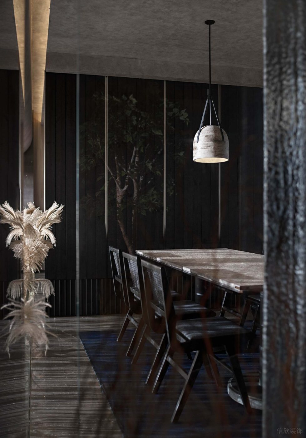 深圳羅湖簡雅日料餐廳幽靜中型包廂裝修設(shè)計