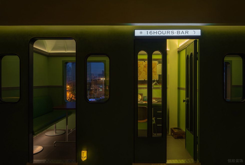深圳羅湖區(qū)休閑風(fēng)格酒吧卡座和辦公區(qū)間隔外立面裝修設(shè)計