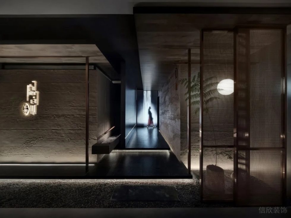 深圳南山區(qū)黑金新中式茶樓外立面裝飾設(shè)計