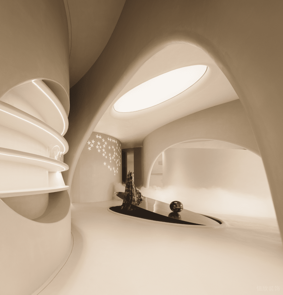 深圳市福田區八卦嶺現代風零售空間 半圓弧門