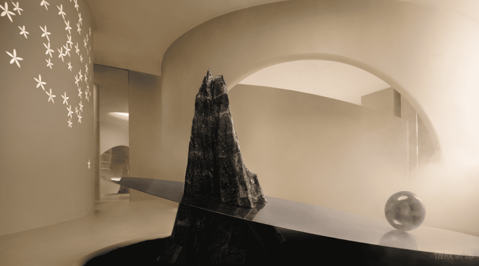 深圳市福田區(qū)八卦嶺現(xiàn)代風(fēng)零售空間裝修設(shè)計(jì)-白色藝術(shù)漆墻面