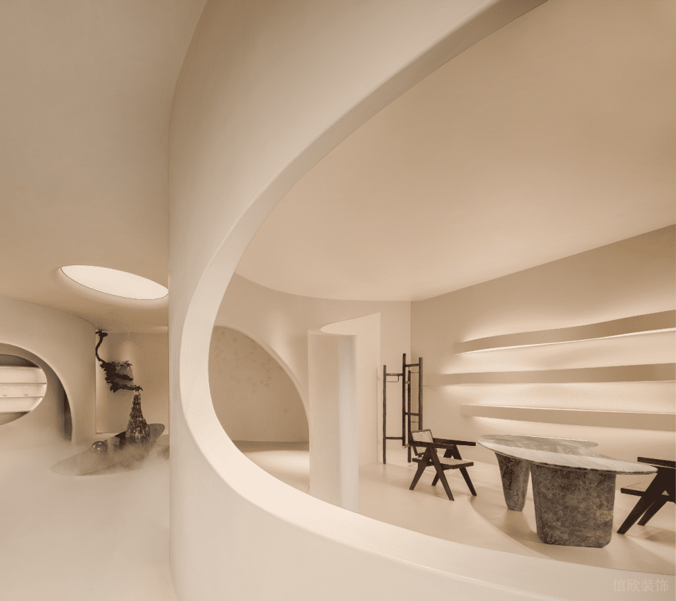 深圳市福田區(qū)八卦嶺現(xiàn)代風(fēng)零售空間裝修設(shè)計(jì)-橢圓半開放隔墻