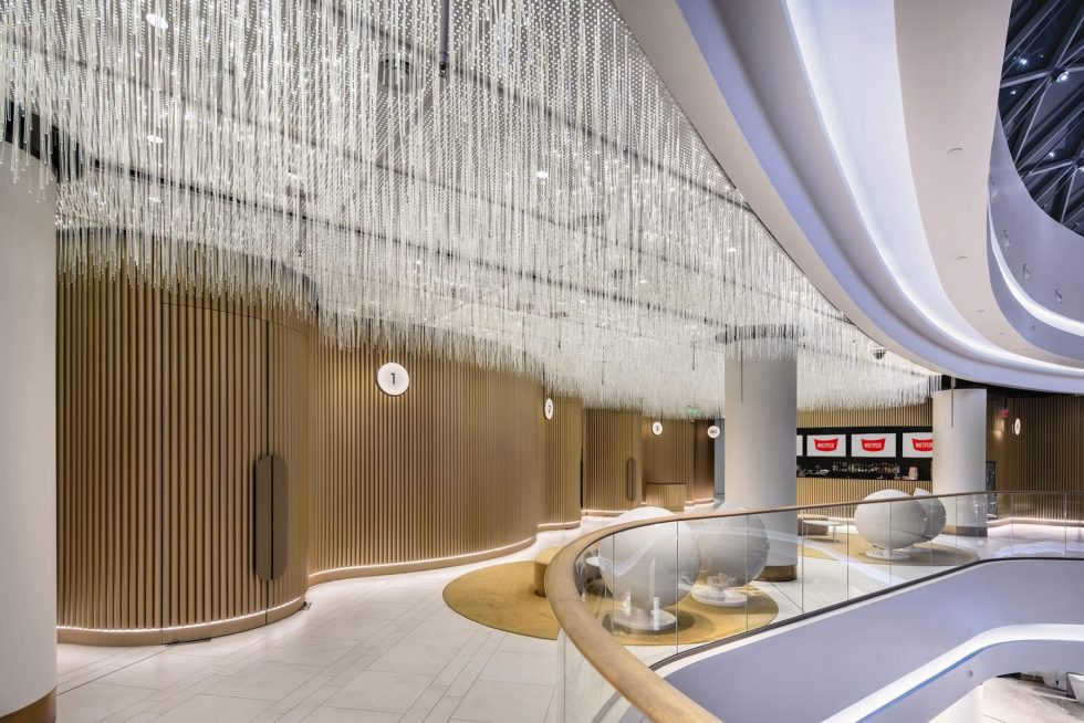 深圳市福田區梅林mono Architects Multiplex商業綜合體裝修設計 二層水晶吊燈