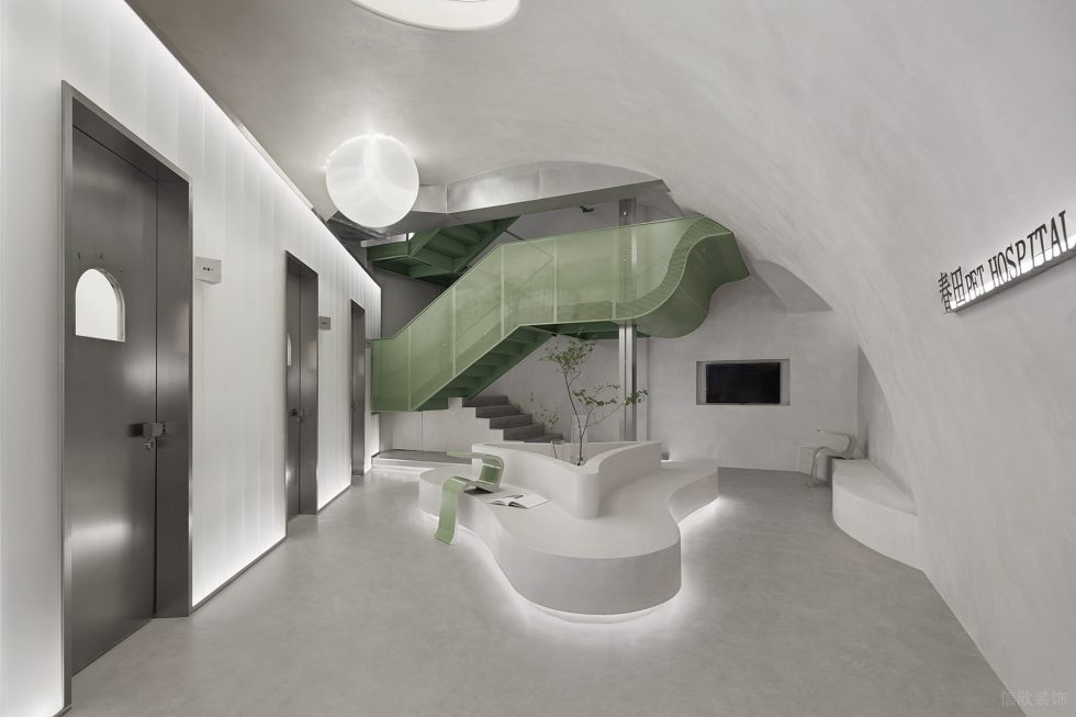 深圳市龍崗區(qū)龍崗中心城春田寵物醫(yī)院裝修設計-白灰半圓弧頂面大廳 深圳市龍崗區(qū)龍崗中心城春田寵物醫(yī)院裝修設計-白灰半圓弧頂面大廳