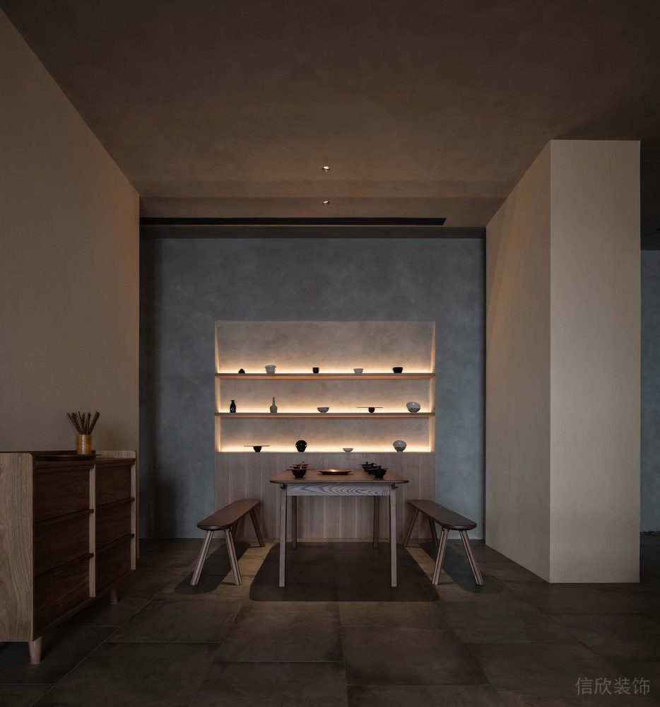 深圳市龍崗區(qū)中式風(fēng)格餐廳米色墻壁裝修設(shè)計(jì)