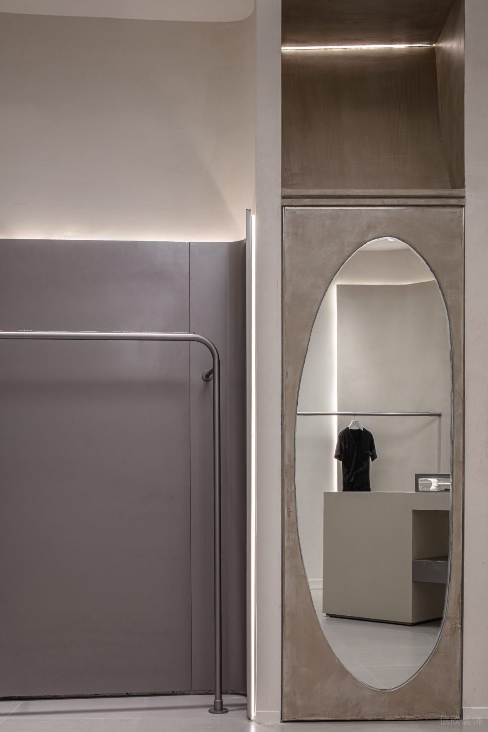 深圳市龍華區(qū)觀瀾服裝買手店裝修設計 穿衣鏡