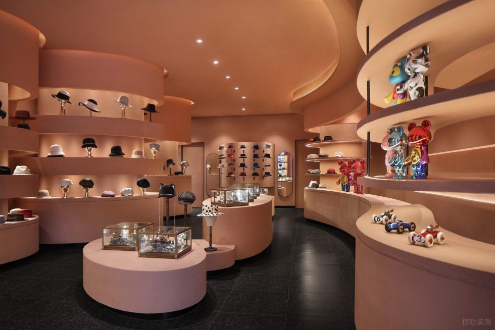 深圳市羅湖區(qū)黃貝嶺現(xiàn)代風(fēng)WHAT’S UP帽飾店裝修設(shè)計(jì)-圓形藝術(shù)島臺(tái) 深圳市羅湖區(qū)黃貝嶺現(xiàn)代風(fēng)WHAT’S UP帽飾店裝修設(shè)計(jì)-圓形藝術(shù)島臺(tái)