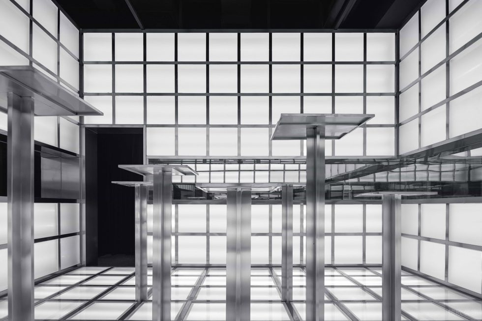 深圳市南山區南頭dresscode花卉概念店裝修設計 不銹鋼展臺