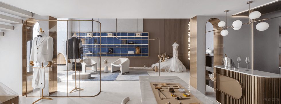 深圳市南山區(qū)蛇口現(xiàn)代風(fēng)禮服店裝修設(shè)計 前臺
