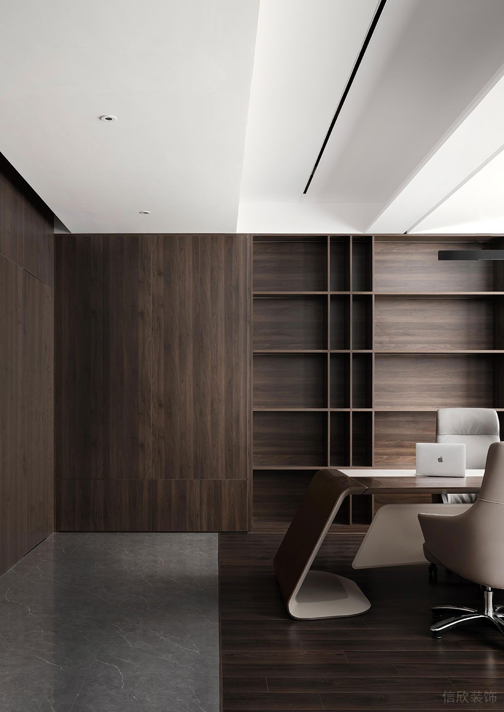 新中式原木風(fēng)辦公室裝修案例 辦公室 (2)