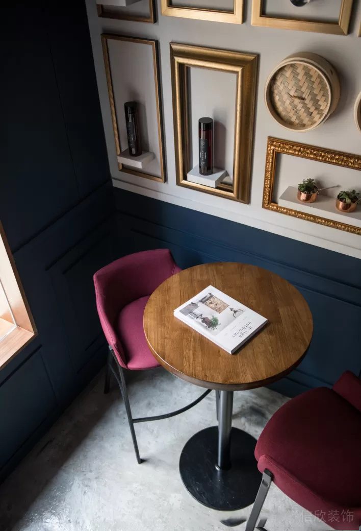 北歐簡(jiǎn)約風(fēng)飲品店相框裝飾背景墻裝修設(shè)計(jì)