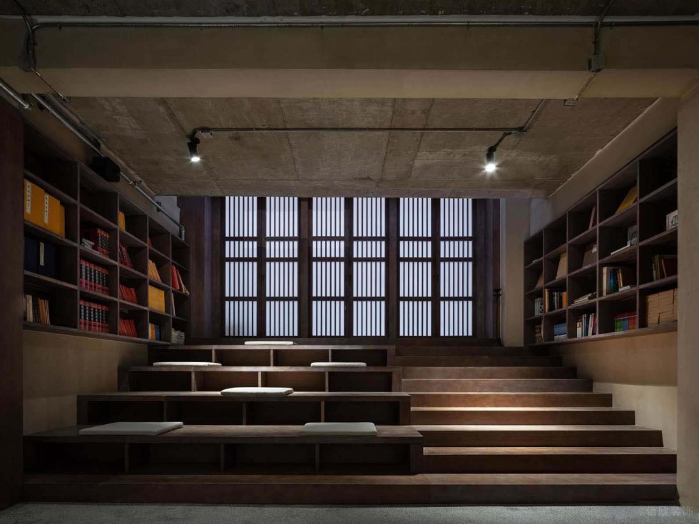 復(fù)古風青瓦茶室階梯閱讀區(qū)設(shè)計圖