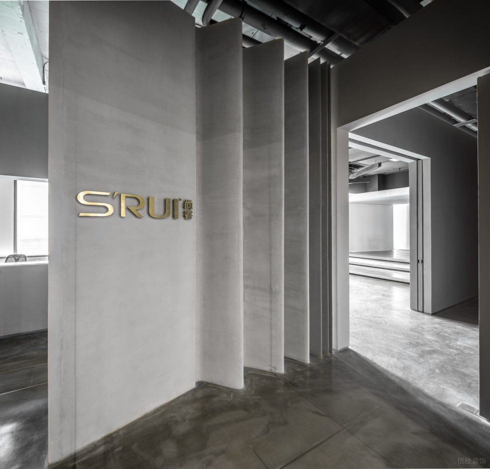 灰色極簡(jiǎn)工業(yè)風(fēng)辦公室裝修設(shè)計(jì)企業(yè)標(biāo)識(shí)形象墻效果圖