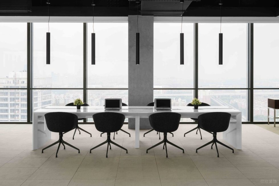 潔白現代風辦公室裝修設計白色大理石工作臺 潔白現代風辦公室裝修設計白色大理石工作臺