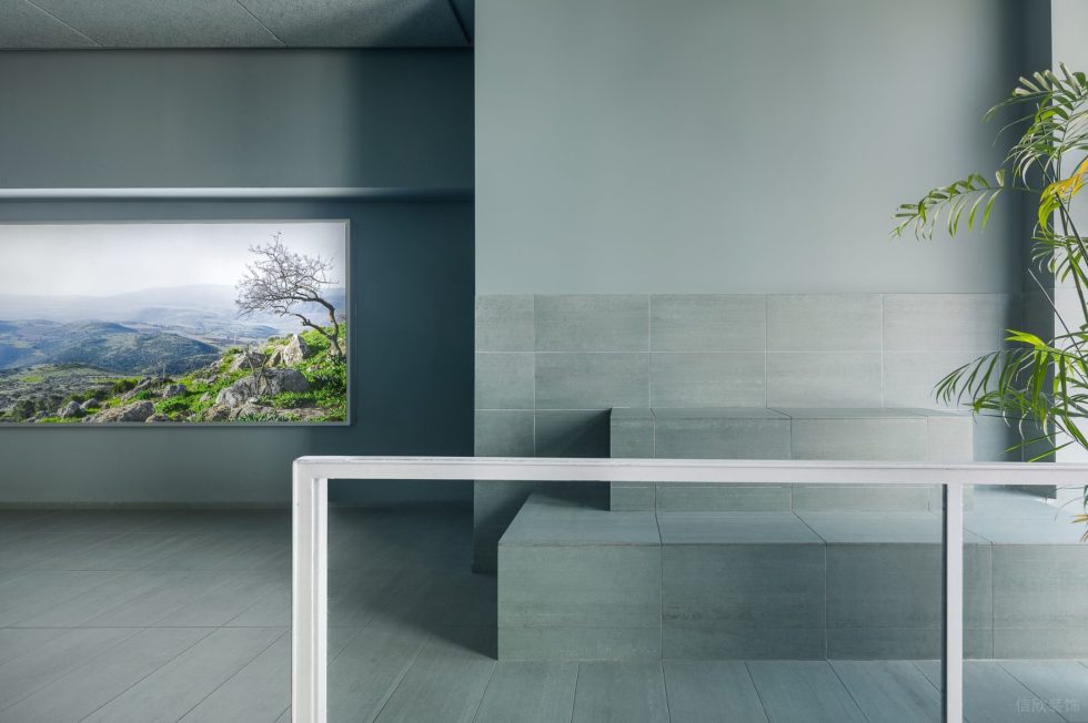 簡約清新風(fēng)甜品店綠意瓷磚紋理展示臺(tái)裝修設(shè)計(jì)