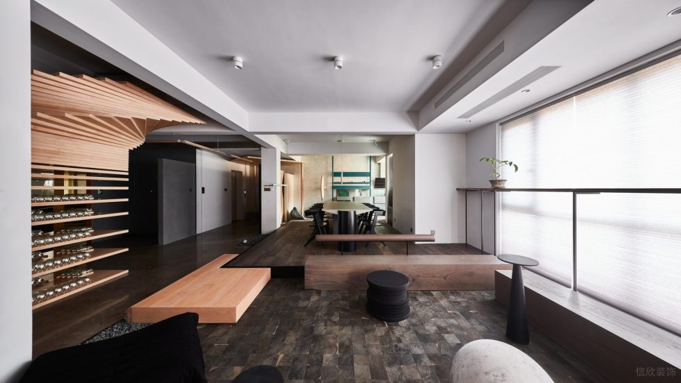 木質(zhì)簡約風(fēng)辦公室裝修設(shè)計深木色茶水休閑廳 木質(zhì)簡約風(fēng)辦公室裝修設(shè)計深木色茶水休閑廳