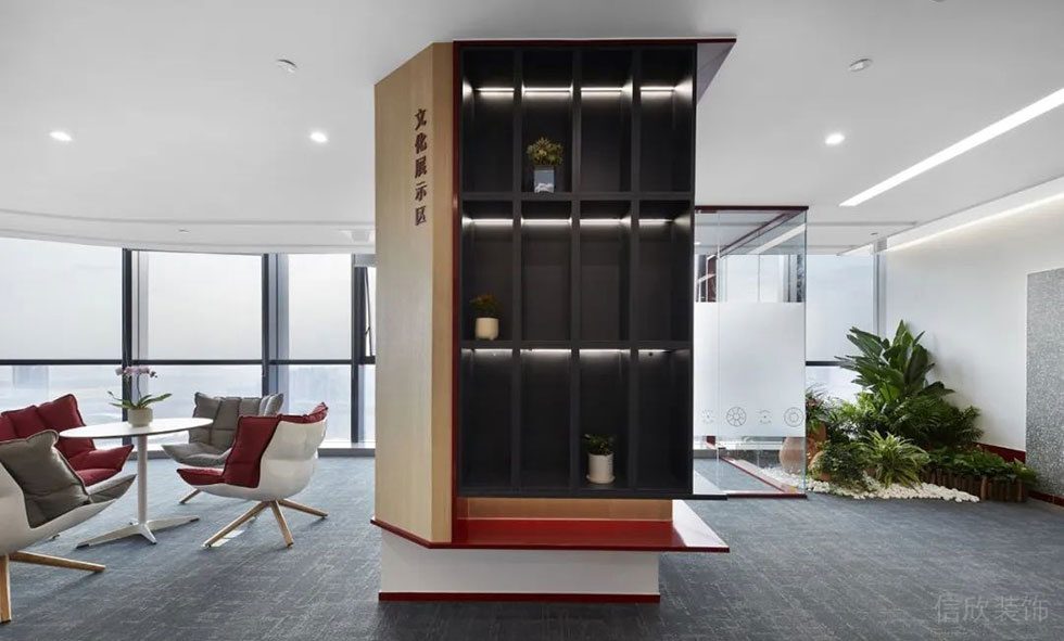 深圳南山區(qū)三航科技園西北工業(yè)大學(xué)現(xiàn)代極簡(jiǎn)主義灰色主調(diào)辦公室裝修設(shè)計(jì)案例 展示柜