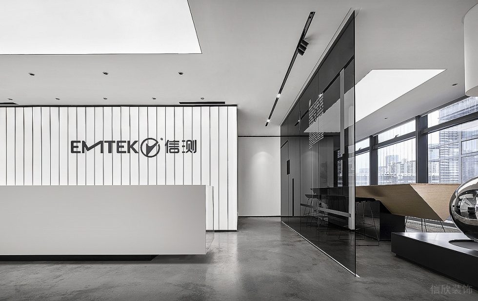 深圳灣科技生態(tài)園簡約科技風(fēng)格信測辦公空間 接待室