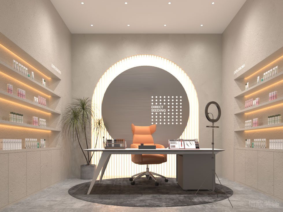 簡約風格暖色化妝品帶貨直播間裝修設(shè)計 簡約風格暖色化妝品帶貨直播間裝修設(shè)計