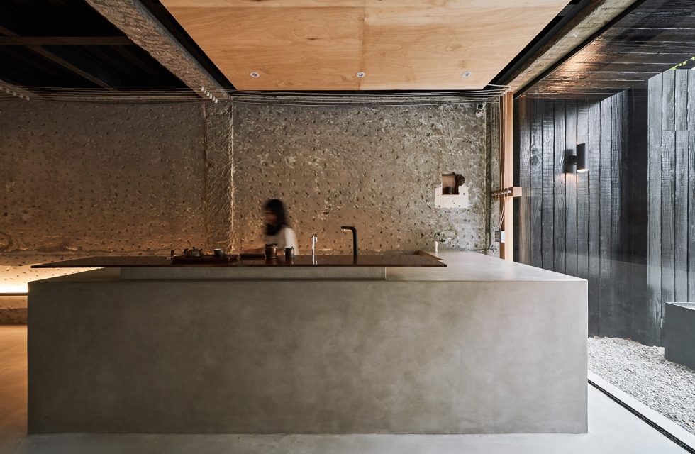 工業(yè)風茶室微水泥島臺設(shè)計圖