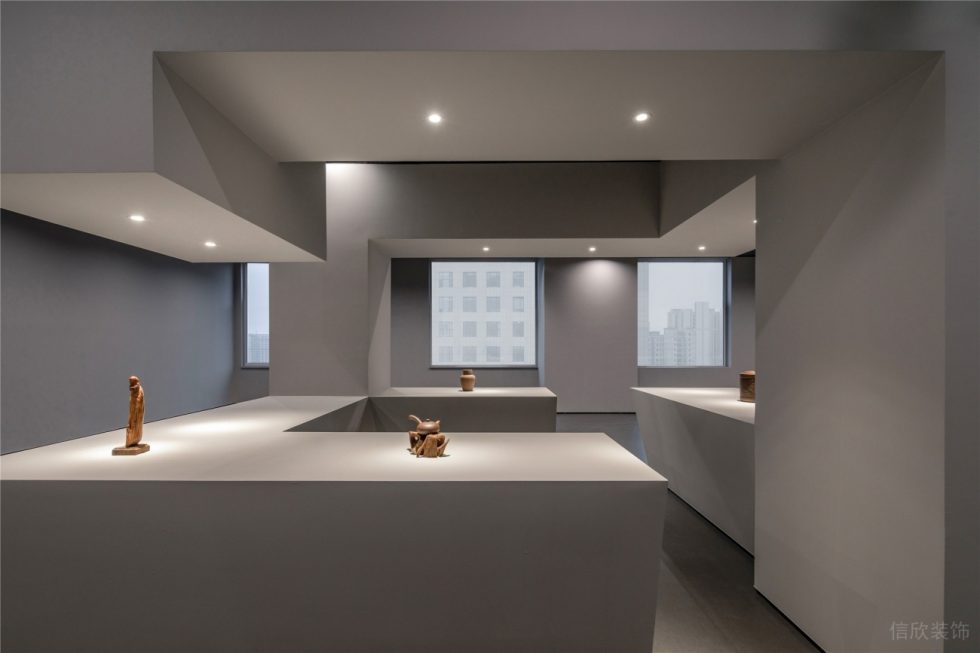 極簡中式混搭風陶瓷藝術(shù)品展廳裝修設(shè)計 陶瓷藝術(shù)品