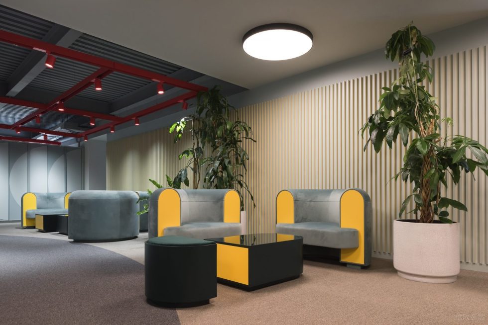 奇趣簡約風辦公室裝修設計淺色調接待區 奇趣簡約風辦公室裝修設計淺色調接待區