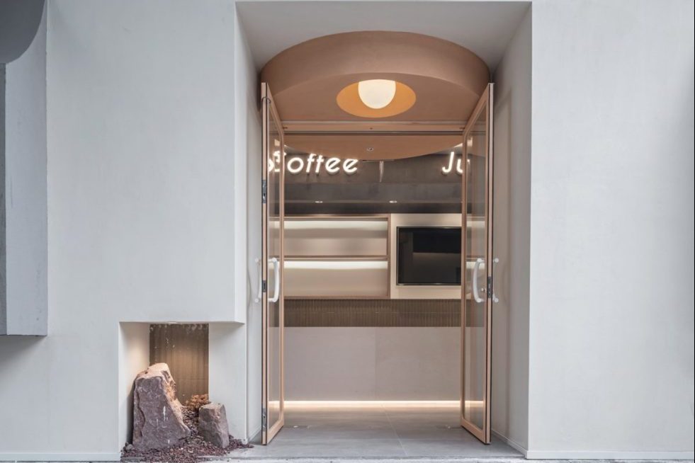 現(xiàn)代簡約風(fēng)飲品店長橢圓形招牌led燈裝修設(shè)計