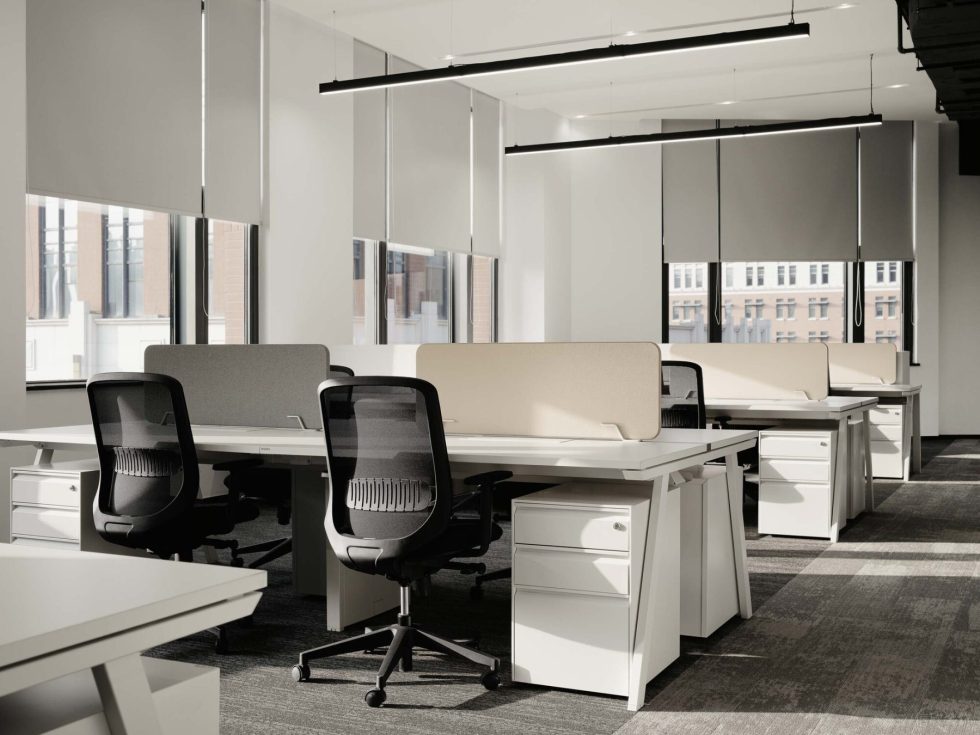 淡雅色簡約現代風辦公室裝修設計黑白灰辦公桌椅 淡雅色簡約現代風辦公室裝修設計黑白灰辦公桌椅