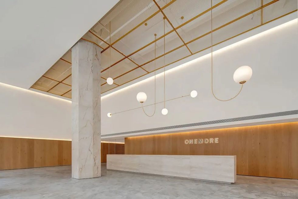 白木色簡約風辦公室裝修設計白木色大堂