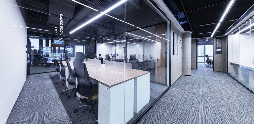 黑白灰高端現代風辦公室裝修設計黑白灰過道 黑白灰高端現代風辦公室裝修設計黑白灰過道