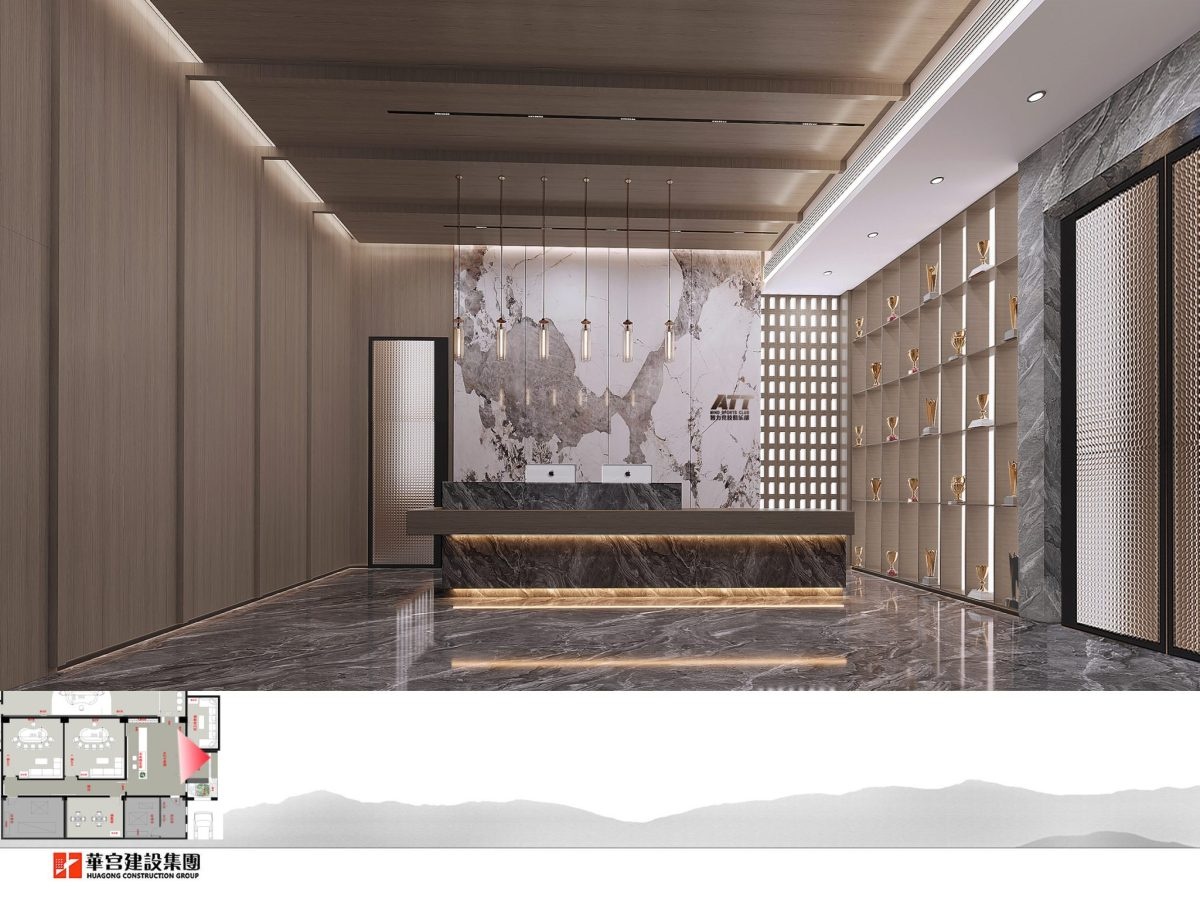 棋牌室前臺接待區(qū)裝修設(shè)計