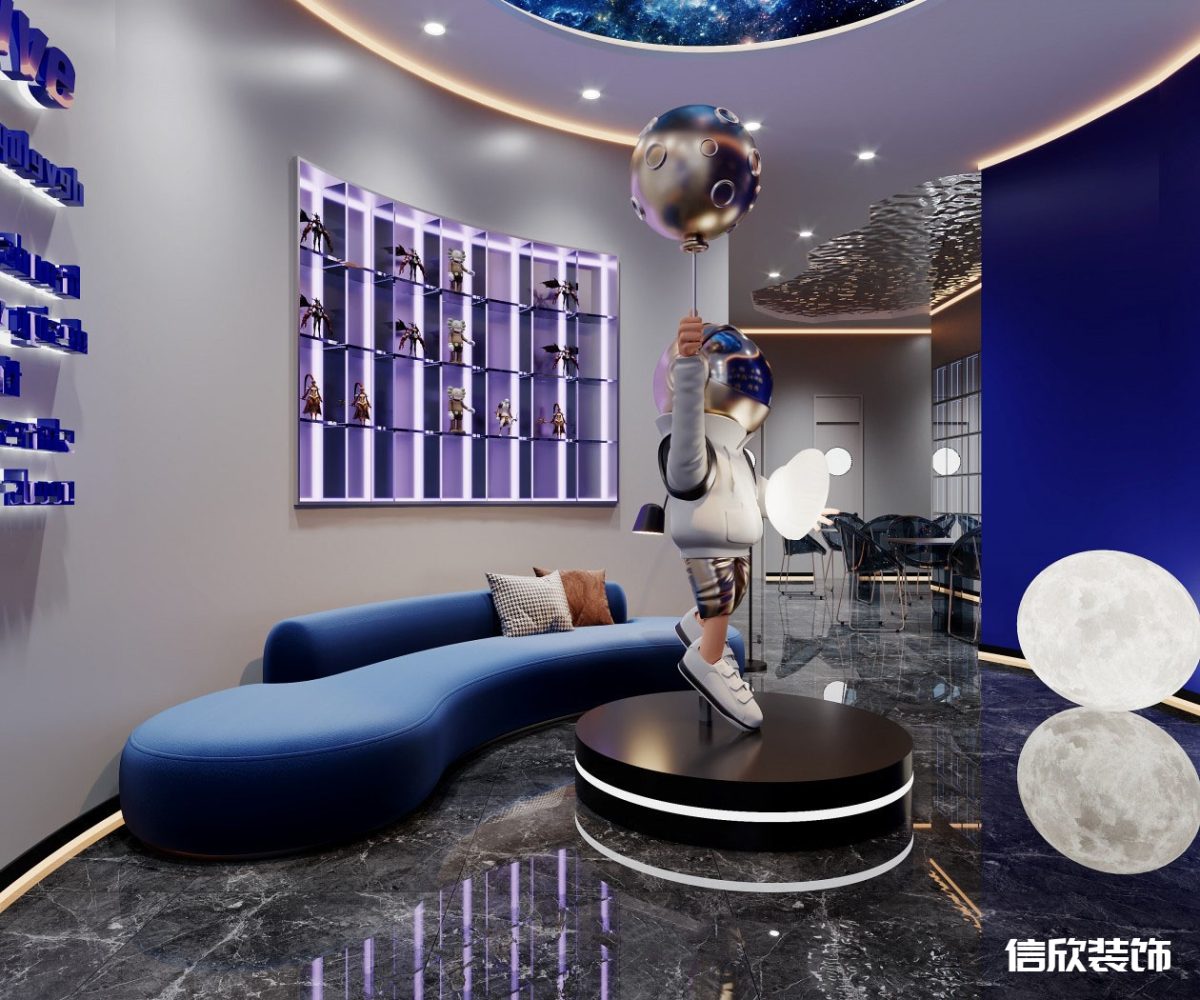 深圳福田皇崗棋牌室休息區(qū)裝修設計