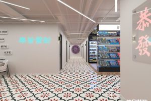 深圳羅湖東門網紅棋牌室入口休息區裝修設計