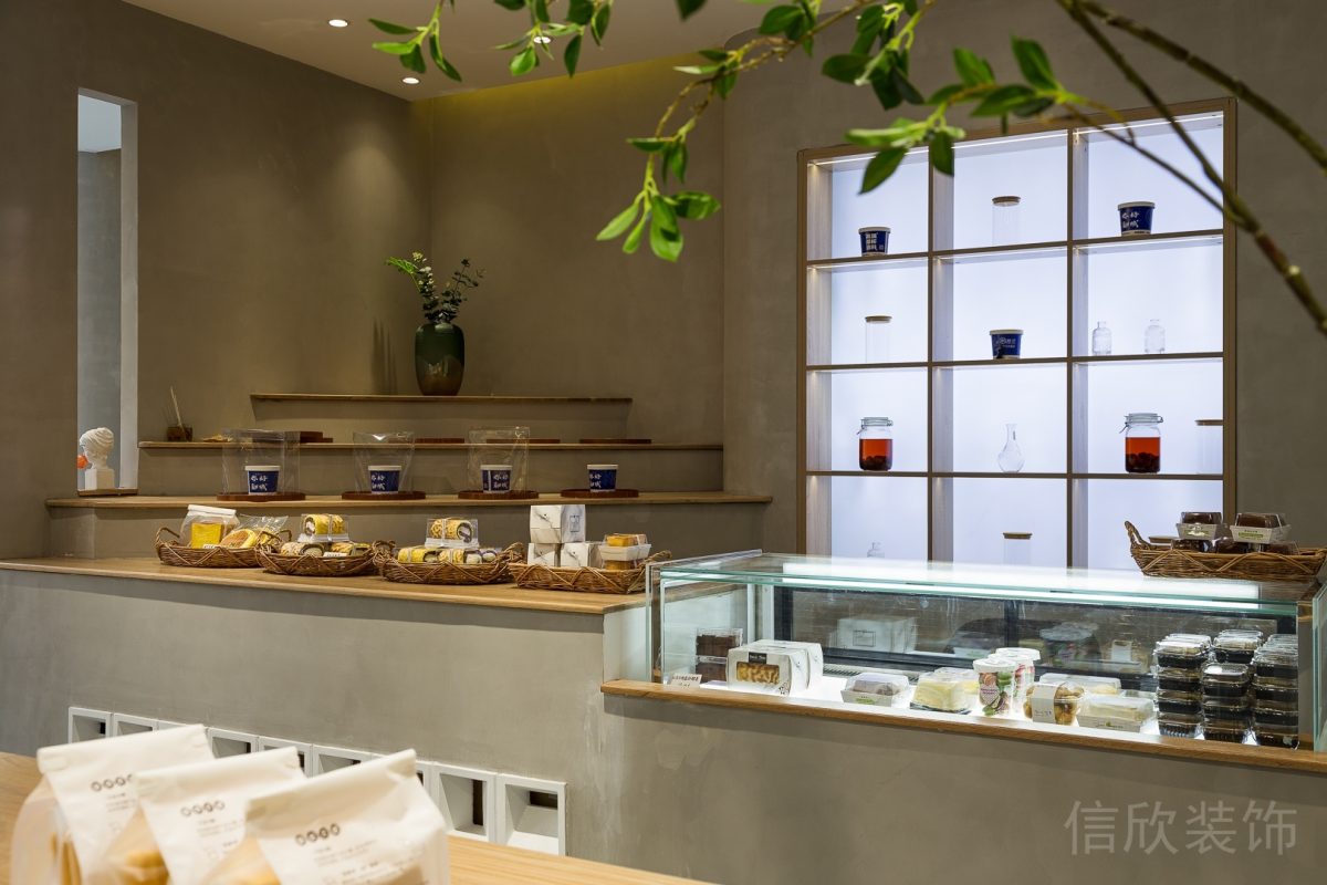 深圳南山白石洲茉里蛋糕店服務(wù)臺(tái)展示柜裝修