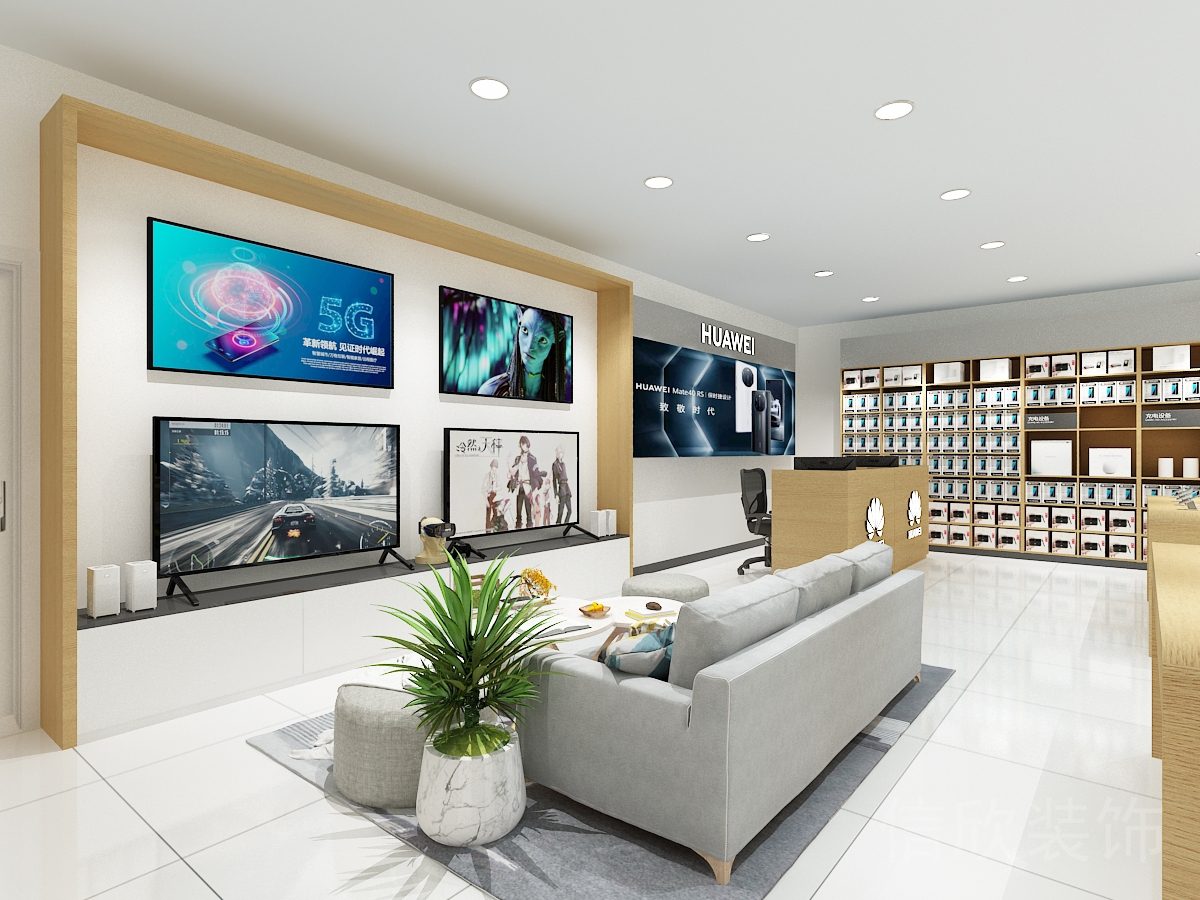 深圳南山假日廣場手機數(shù)碼店休息區(qū)裝修